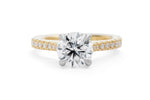 Brilliant Cut Solitaire Diamond Engagement Ring in Yellow Gold
