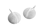 Constellation Disc Earrings in White Gold