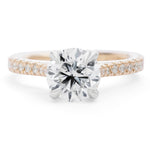 Brilliant Cut Solitaire Diamond Engagement Ring in Rose Gold