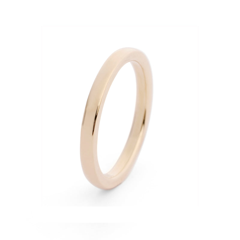 Classic Sculpted Rose Gold Wedding Ring