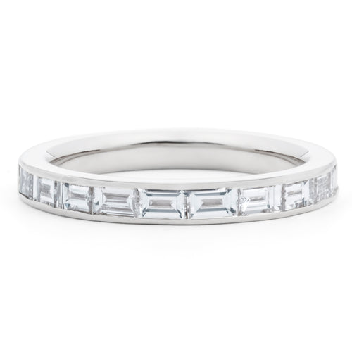 Baguette Cut Diamond Ring in Platinum