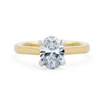Oval Cut Solitaire Diamond Engagement Ring in Yellow Gold