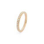 Vintage Style Pavé Diamond Wedding Ring in Rose Gold
