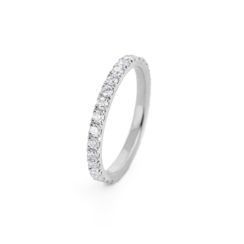 Claw Set Diamond Wedding Ring in Platinum