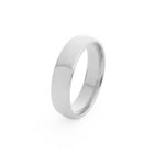 Classic Sculpted Solid Platinum Men's Wedding Ring