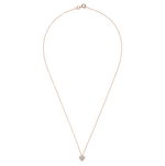 Diamond Heart Necklace in Rose Gold