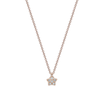 Diamond Star Necklace in Rose Gold