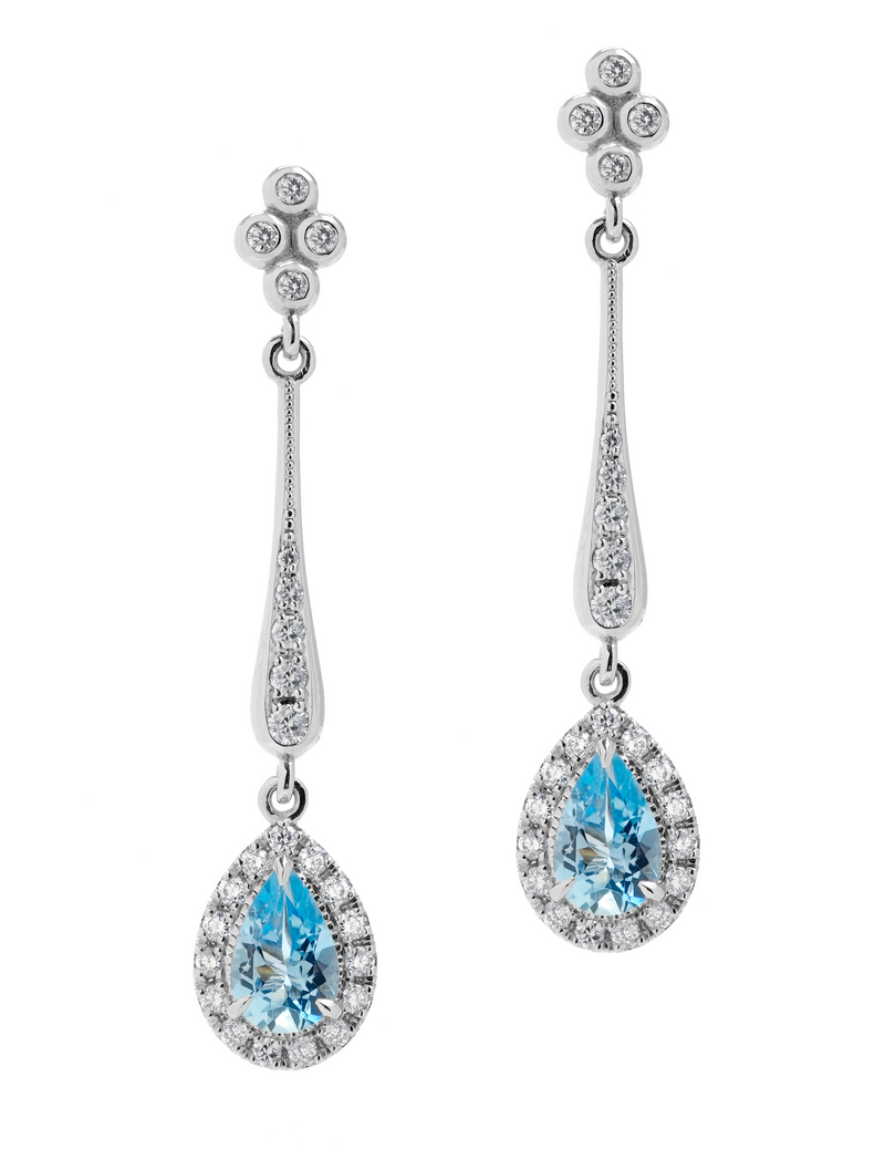 Aquamarine & Diamond Shine Sublime Earrings