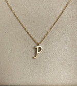 Initial Necklace in Solid Gold