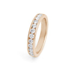 Channel Set Diamond Ring in Rose Gold