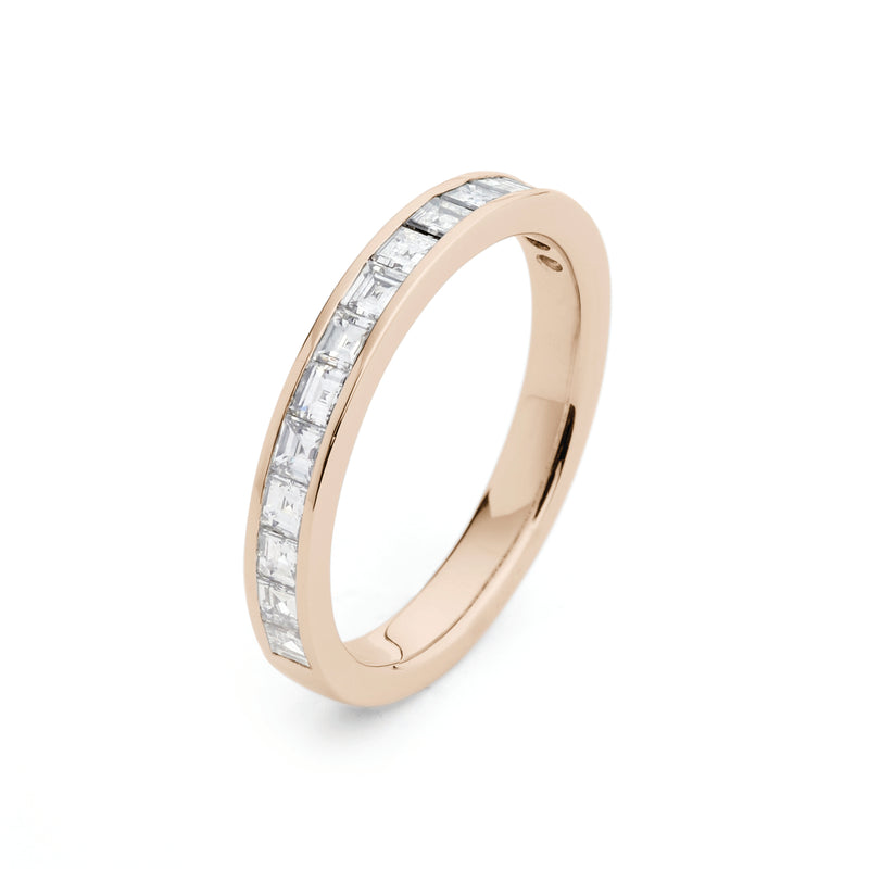 Carré Cut Diamond Ring in Rose Gold
