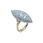 Marquise Cobblestone Cluster Ring in Yellow Gold