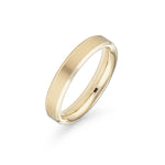 Classic Bevelled Solid Gold Men's Wedding Ring