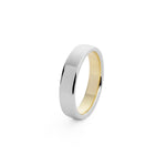 Intertwined Solid Platinum & Yellow Gold Men's Wedding Ring