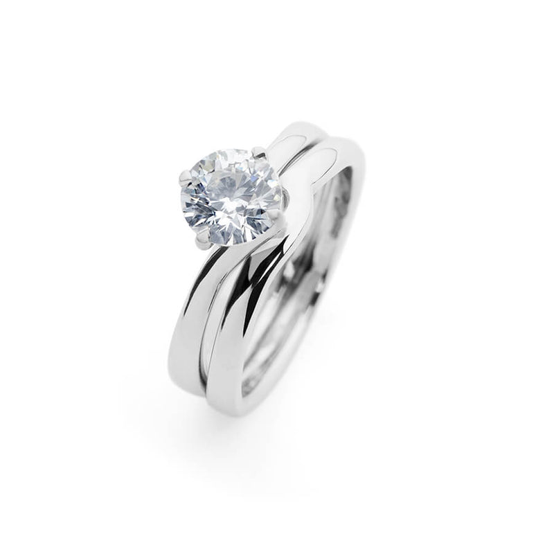 Twist Shaped Platinum Wedding Ring